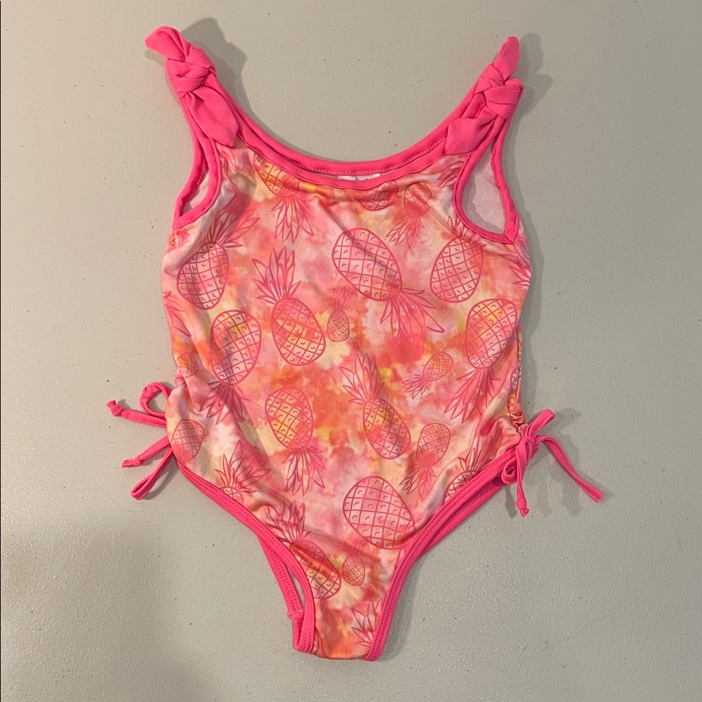 Pink Platinum Girls Pineapple One Piece Swimsuit 5/6